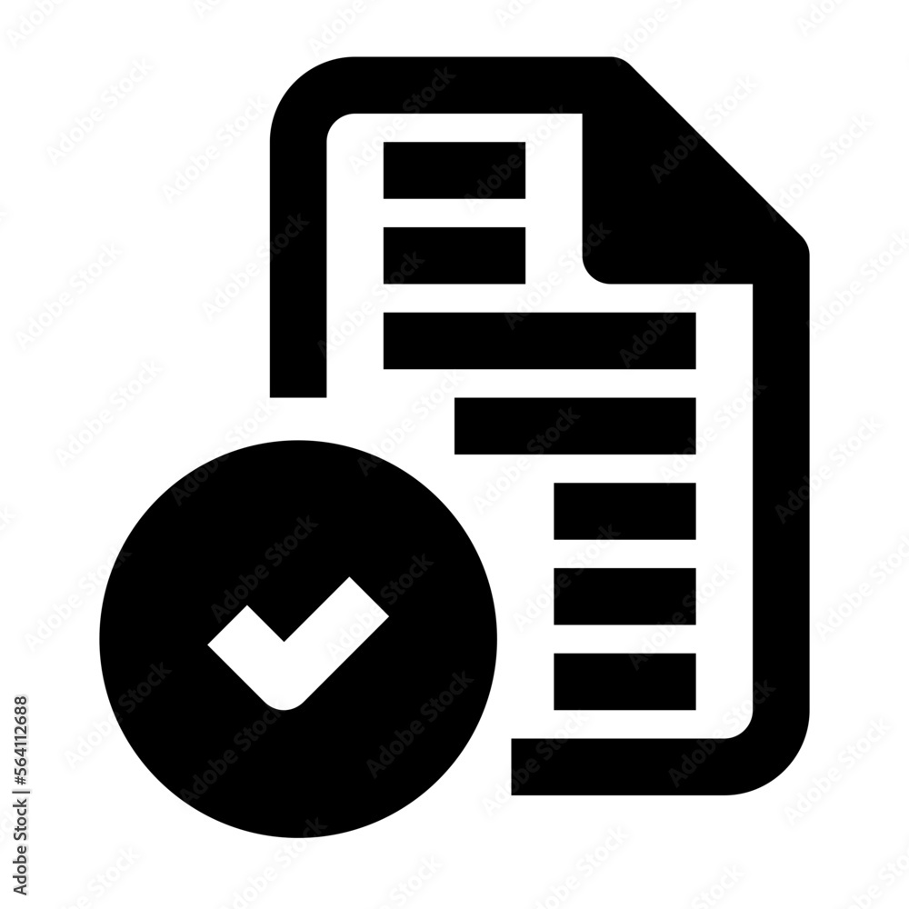 Verified Report glyph icon Verified Report glyph icon