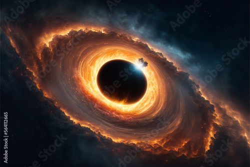 black hole background. Generative AI