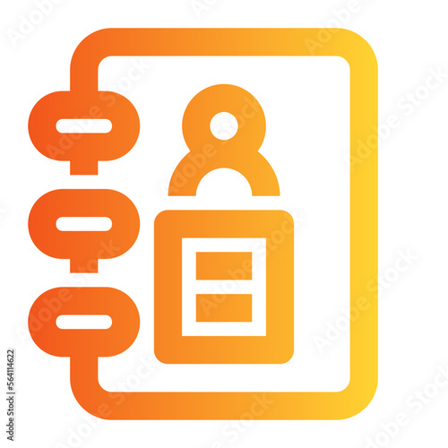 Phone Book gradient icon