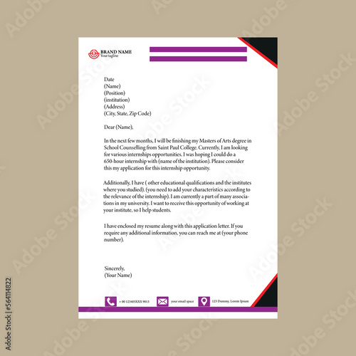 Vector business letterhead template