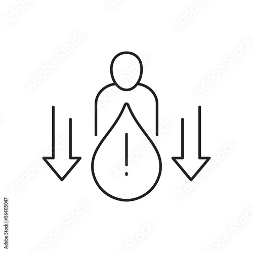 rehydrate line icon on white
