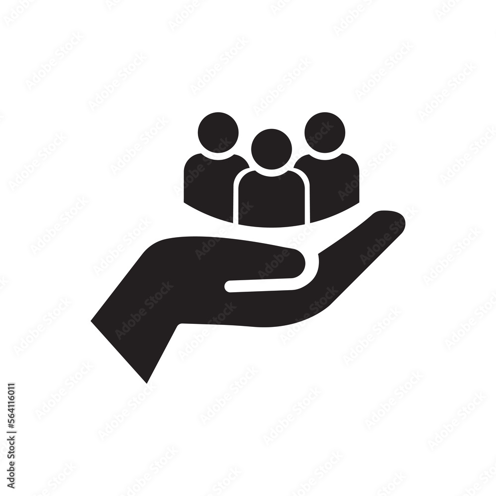 Customer care icon design. Customer service icon in modern flat style design. Vector illustration.