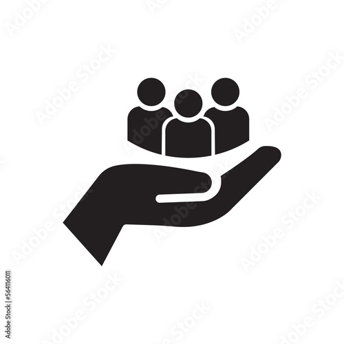 Customer care icon design. Customer service icon in modern flat style design. Vector illustration.
