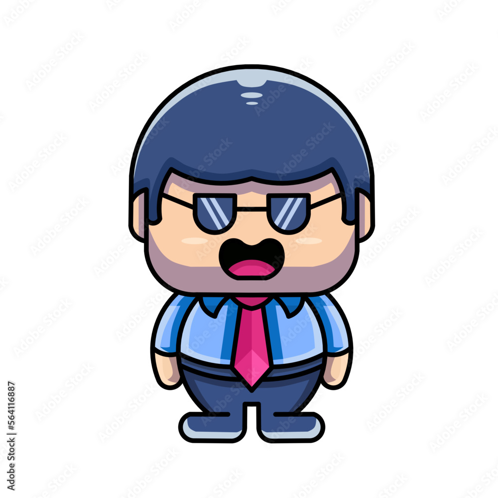 illustration vector graphic of cute manager, perfect for avatar, logo, and icon. illustration vector graphic of cute manager, perfect for avatar, logo, and icon.