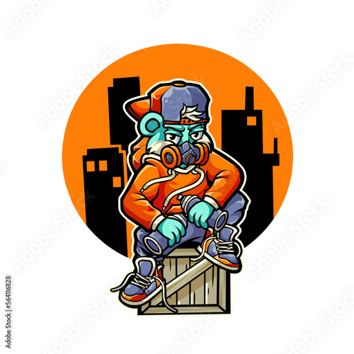 illustration of a man with pylox