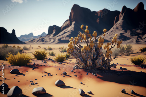 desert landscape background. Generative AI