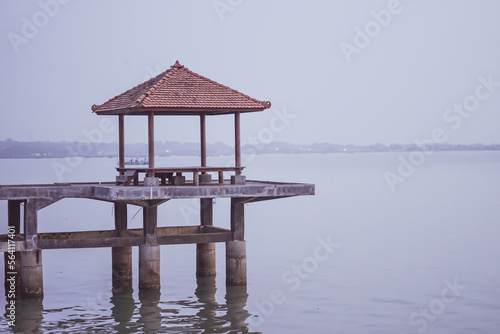 Landscape of a gazebo over the water © Fuad