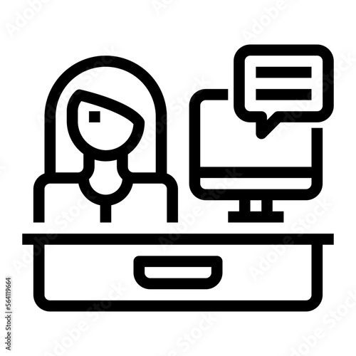 Interview line icon