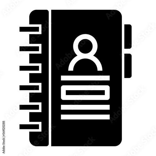 Phone Book glyph icon