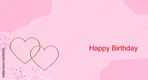 Beautiful postcard in the style of minimalism happy birthday