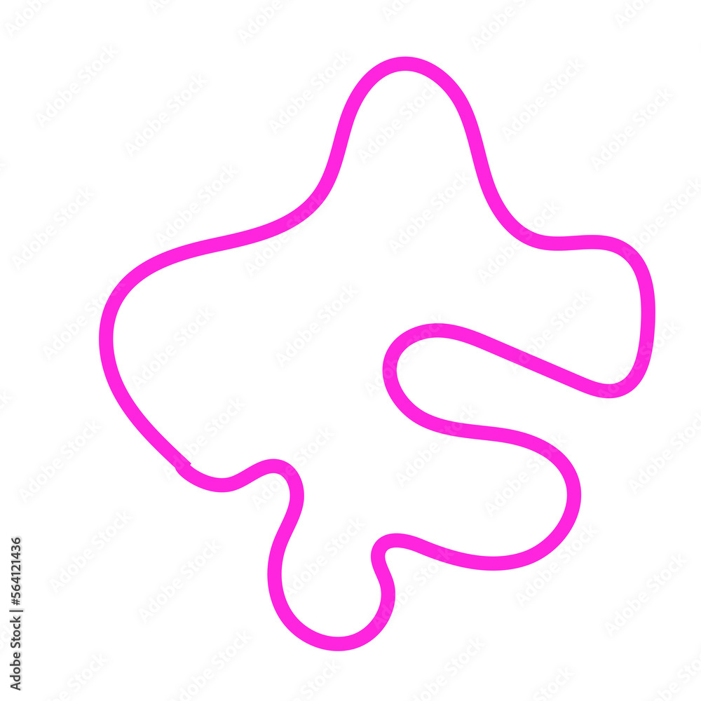 Pink Abstract Shape Squiggly Line Pink Abstract Shape Squiggly Line