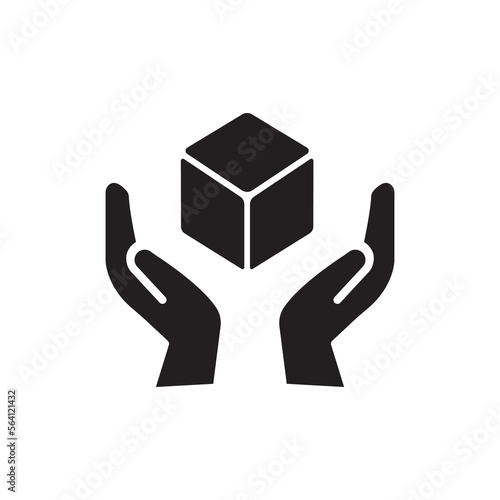 handle with care fragile icon vector