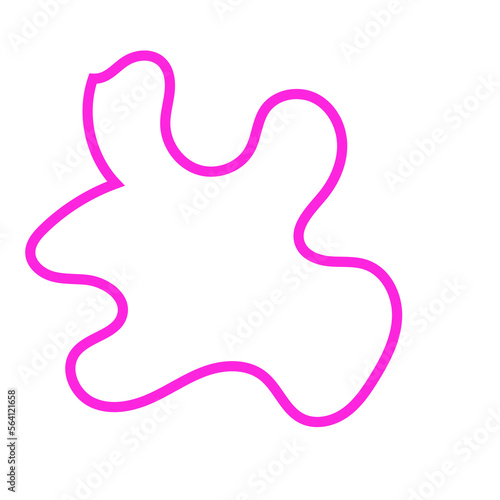 Wallpaper Mural Pink Abstract Shape Squiggly Line Torontodigital.ca