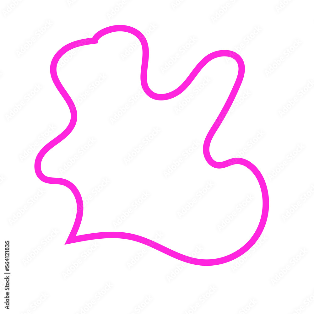 Pink Abstract Shape Squiggly Line Pink Abstract Shape Squiggly Line