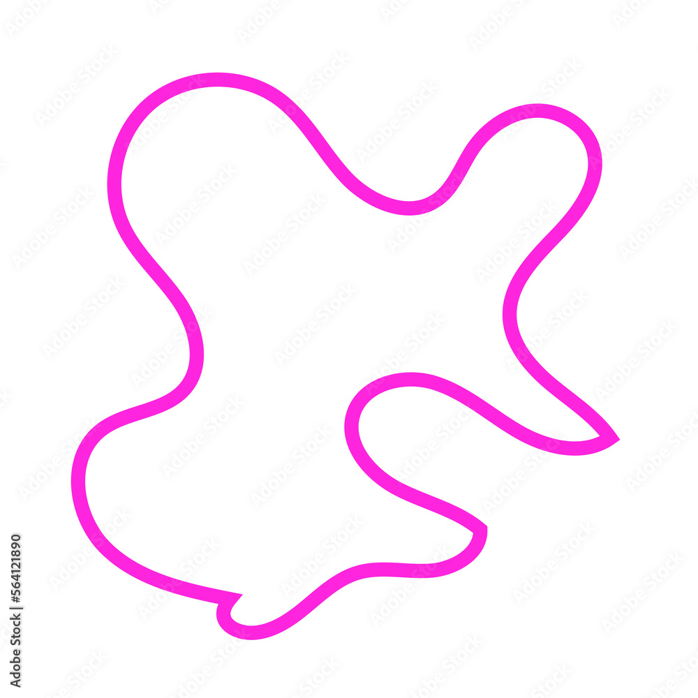 Pink Abstract Shape Squiggly Line Pink Abstract Shape Squiggly Line