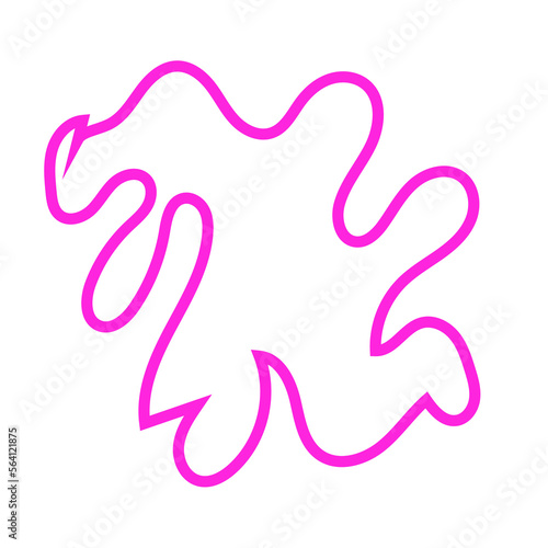 Wallpaper Mural Pink Abstract Shape Squiggly Line Torontodigital.ca