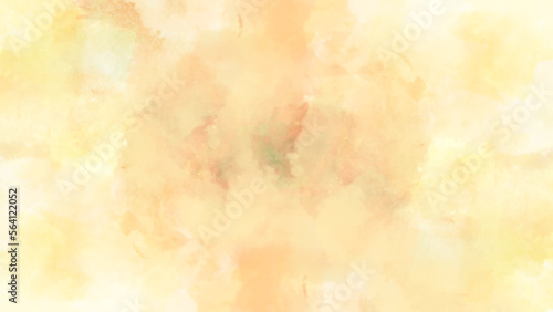 Abstract soft yellow watercolor background. Watercolor artistic abstract soft orange brush stroke isolated on white background. Colorful grunge design. © Aquarium
