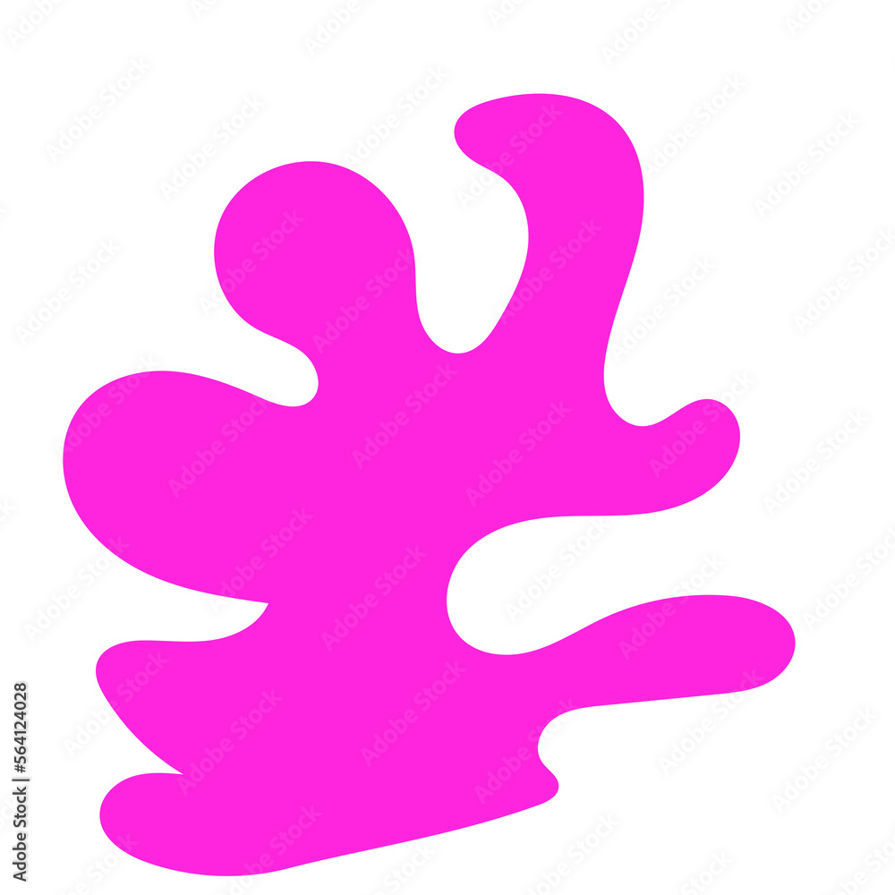 Pink Abstract Shape Squiggly Line Pink Abstract Shape Squiggly Line