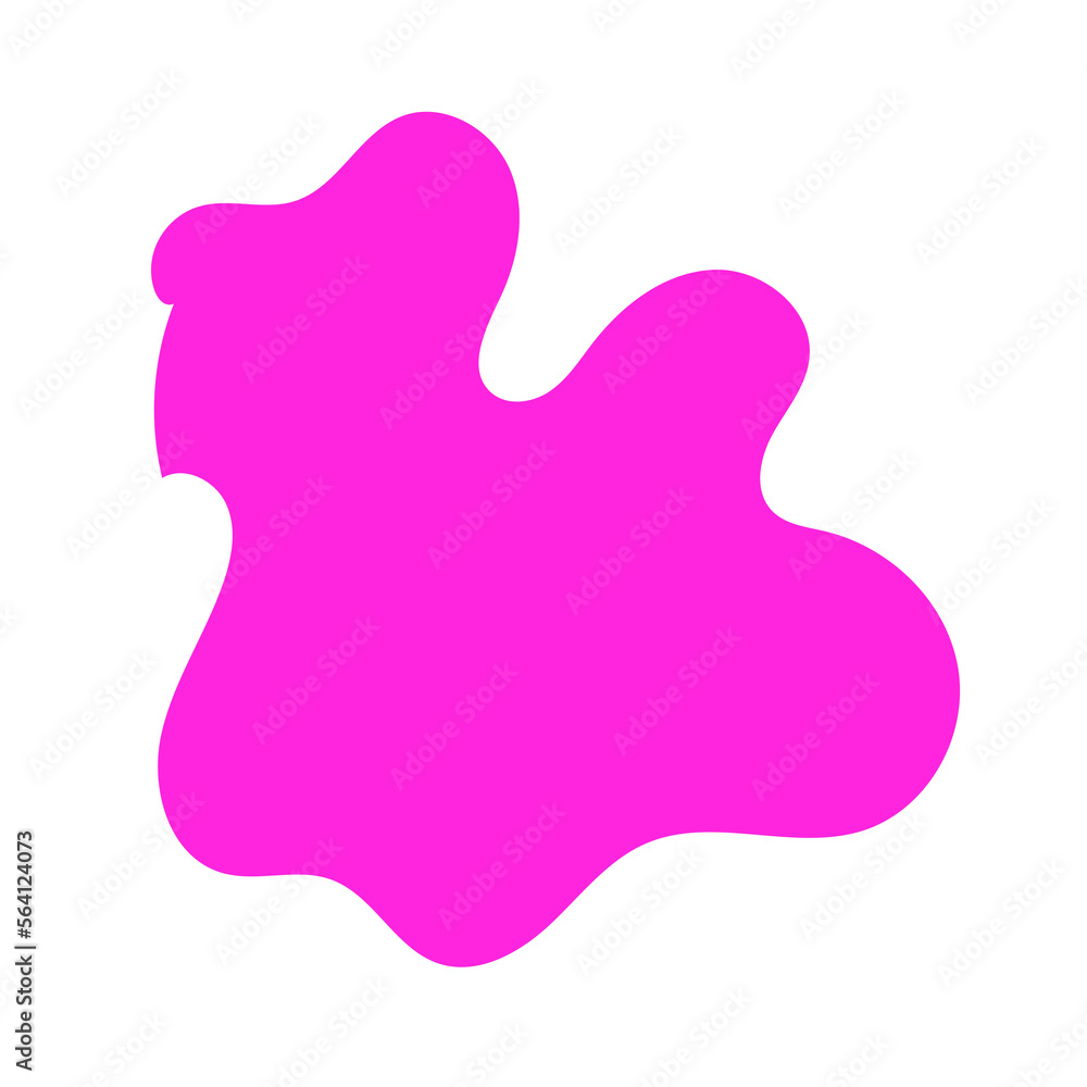 Pink Abstract Shape Squiggly Line