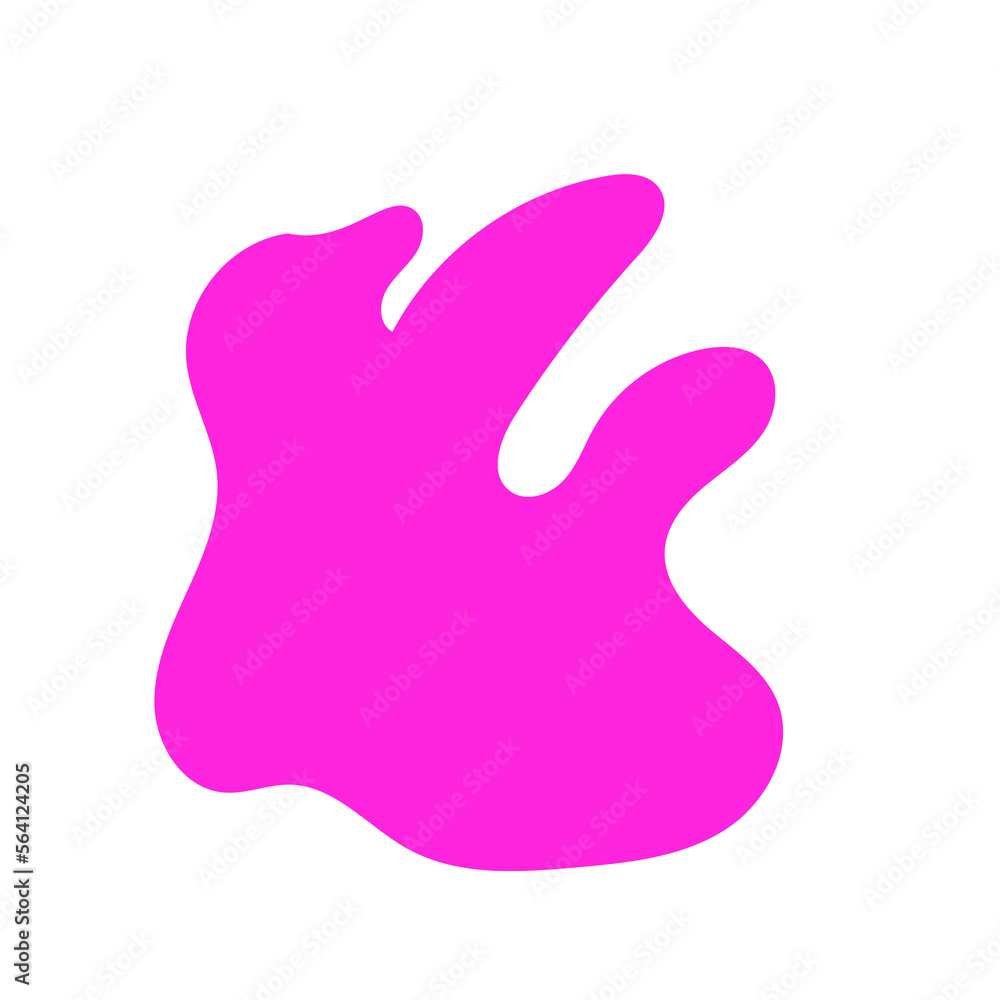 Pink Abstract Shape Squiggly Line Pink Abstract Shape Squiggly Line