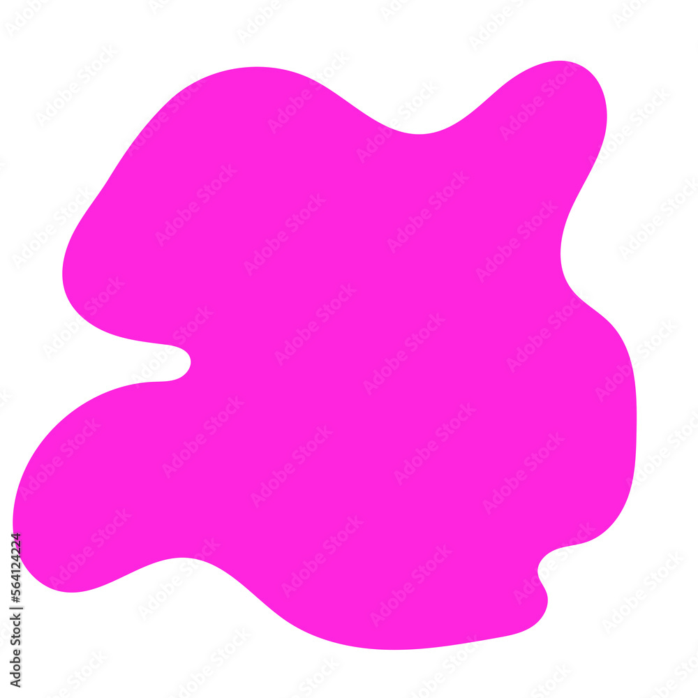 Pink Abstract Shape Squiggly Line