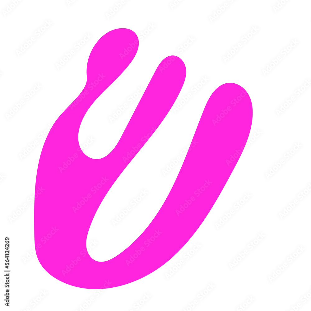 Pink Abstract Shape Squiggly Line Pink Abstract Shape Squiggly Line