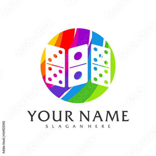 Colorful Domino logo vector template, Creative Domino logo design concepts