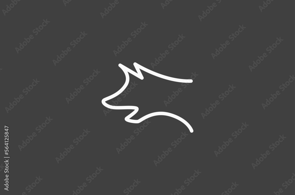 Illustration vector graphic of line art dog Illustration vector graphic of line art dog