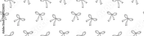 Photographie Seamless pattern with bows, ribbons