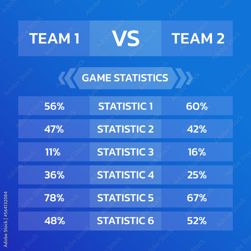 football or soccer statistic table. sport statistic comparison. vector illustration. football or soccer statistic table. sport statistic comparison. vector illustration.