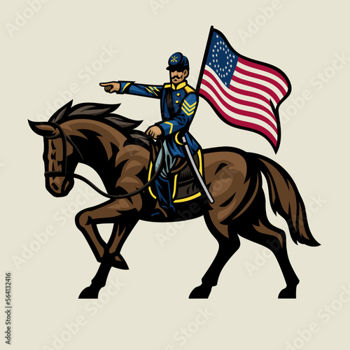 Commander of Union Army Riding the Horse