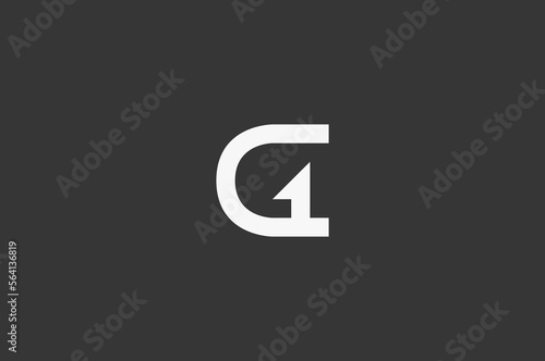 Illustration vector graphic of letter G number 1 photo