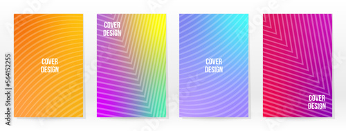 Minimal Poster. Pastel Soft. Rainbow Gradient Set.