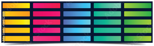 Set of colorful Screen gradients. Bright vibrant gradients background. Vibrant smooth colors, screen design for mobile app. Soft color abstract gradients, multicolored gradients. Vector illustration