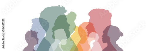 Men of different ethnicities together. Flat vector illustration.