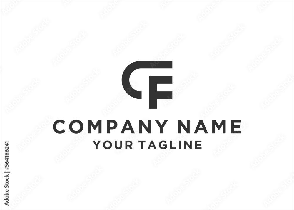 CF letter logo design vector illustration	

