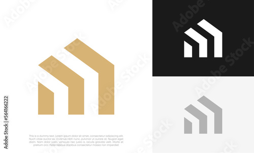 home simple modern logo design vector	