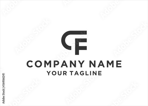CF letter logo design vector illustration 