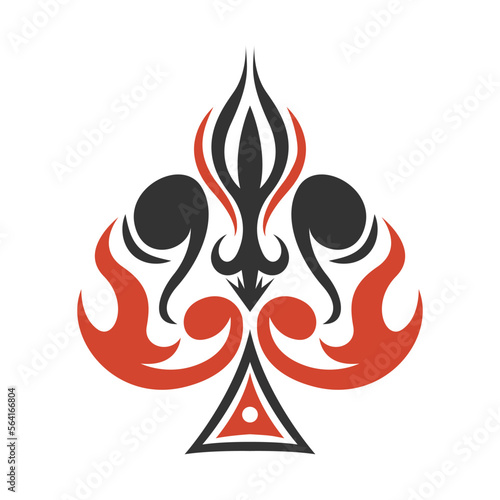 Playing card games icon logo design