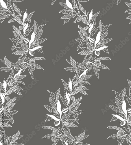 Seamless vintage floral lace pattern