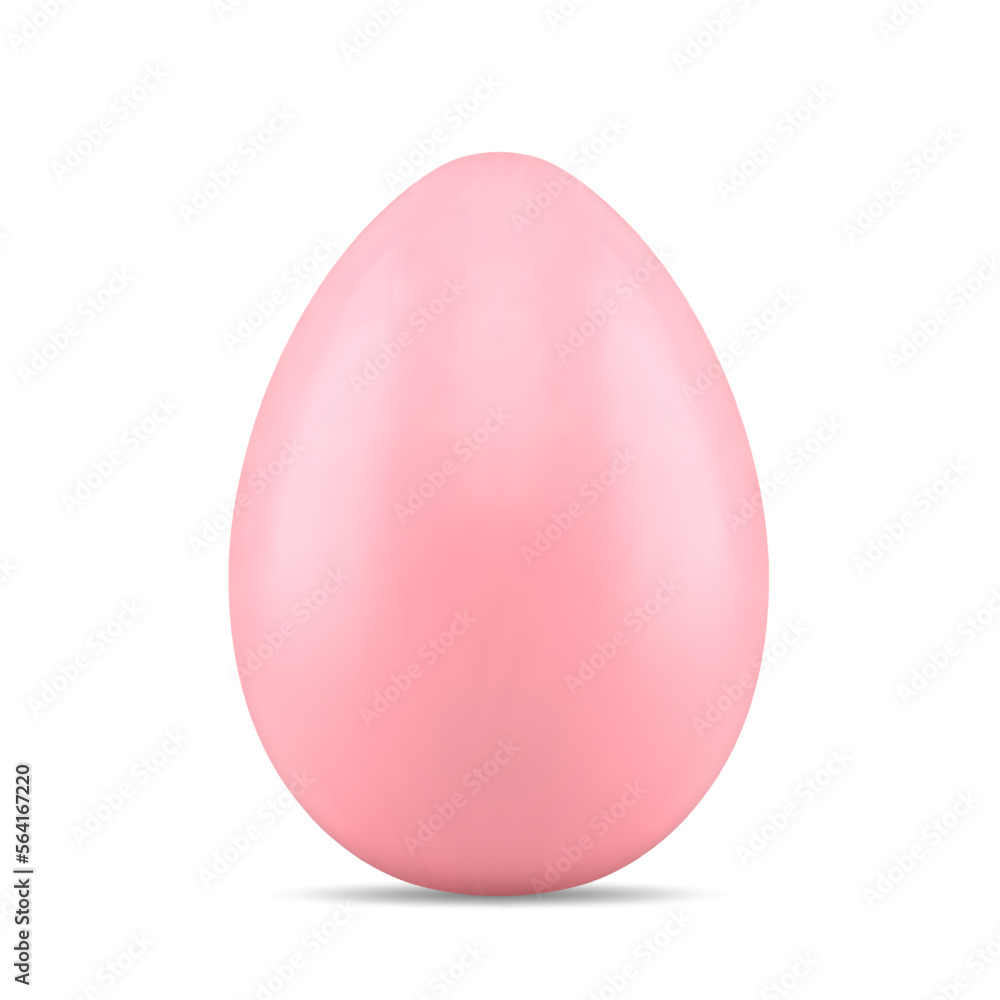 Pink glossy Easter candy egg art decorative design front view realistic 3d icon vector illustration Pink glossy Easter candy egg art decorative design front view realistic 3d icon vector illustration