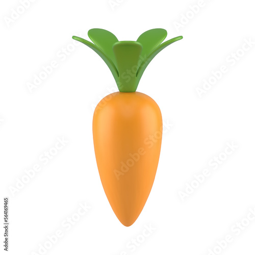 Easter orange carrot healthy vitamin nourishment harvest 3d icon design element realistic vector