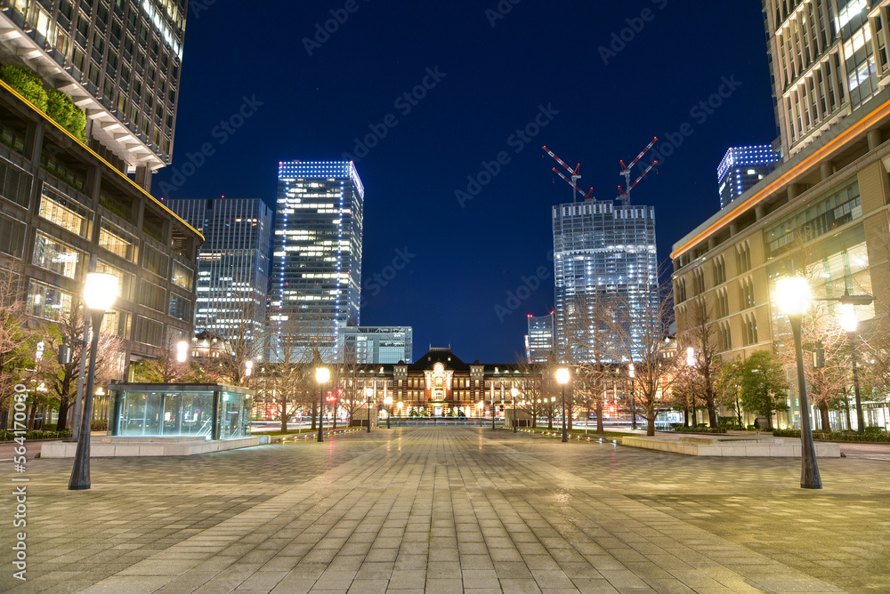 Fototapeta premium 東京駅のとても美しい夜景