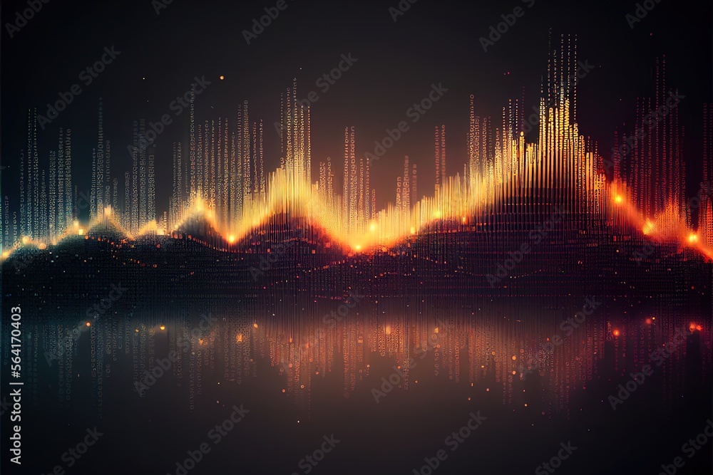 Abstract digital background. Digital chart / sound wave / data concept. Generative art Abstract digital background. Digital chart / sound wave / data concept. Generative art