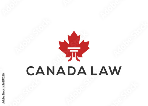 Maple Logo. Canada Symbol and law firm logo design vector template