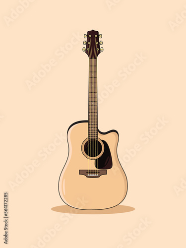 acoustic guitar vector illustration