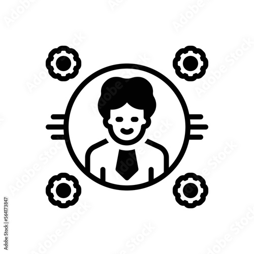 Black solid icon for administration