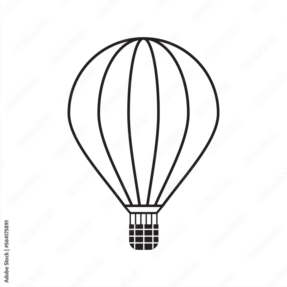 Hot air balloon icon for apps and websites with transparent background PNG. Hot air balloon icon for apps and websites with transparent background PNG.