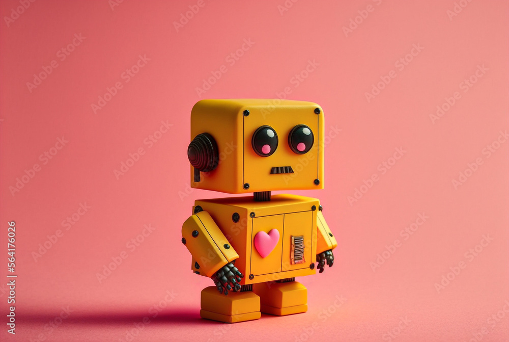 Robot character 3 render. Futuristic technology. Generative AI. Robot character 3 render. Futuristic technology. Generative AI.