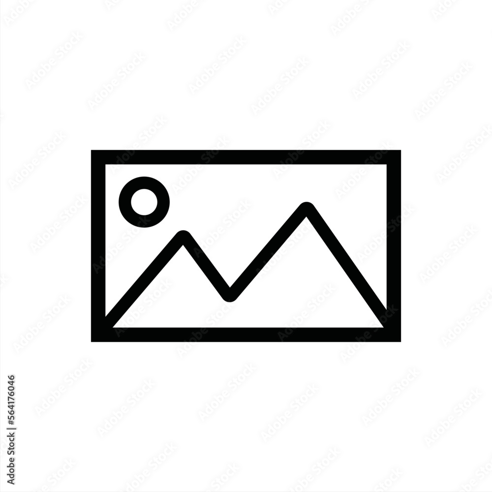 Gallery photo line icon PNG format for apps and websites. Gallery photo line icon PNG format for apps and websites.